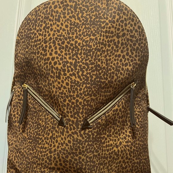 Stella & Dot You Do You- back pack, animal print, black & Tan, Pink  inside main image 4